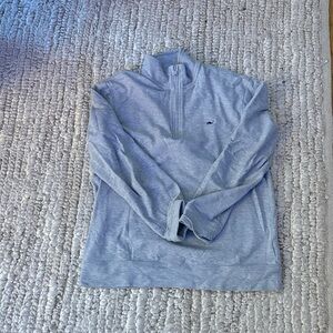 Vineyard Vines Men's Heather Gray Zip-Up Sweater